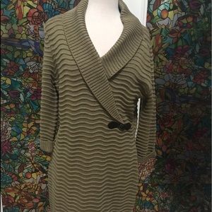 Calvin Klein sweater dress size large Olive color